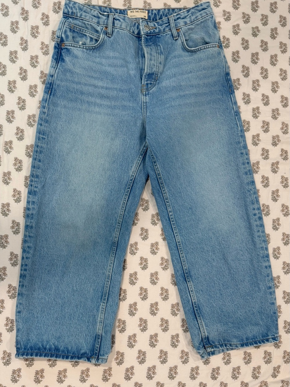 Free People Baggy Denim Jeans Size 28 high rise button fly